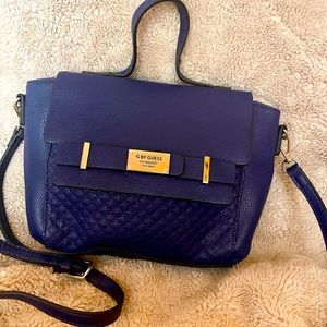 G by Guess Cobalt Blue Faux Leather Crossbody Handbag Purse Women's Bag